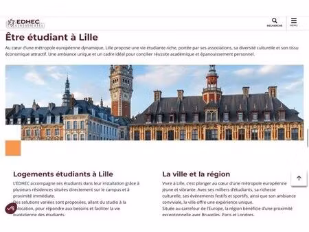 studio pour étudiante edhec (recherche)