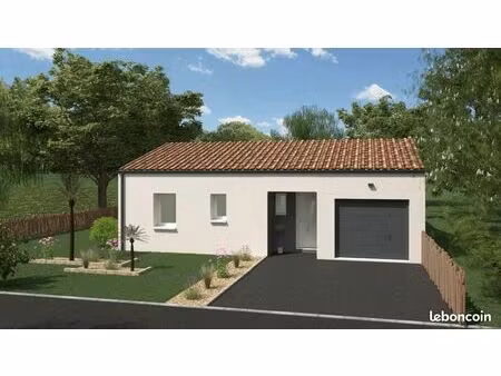maison 3 chambres sur un terrain de 450 m² à angles