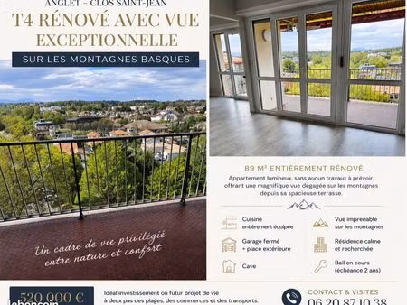 splendide appartement anglet clos st jean / quintaou