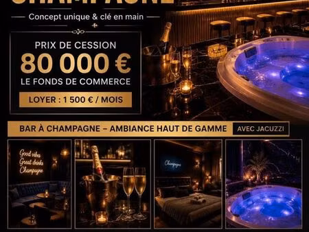 bar à champagne réputé à céder – région de courtrai ◊