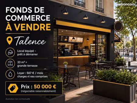 fonds de commerce restauration équipé – faible loyer – talence