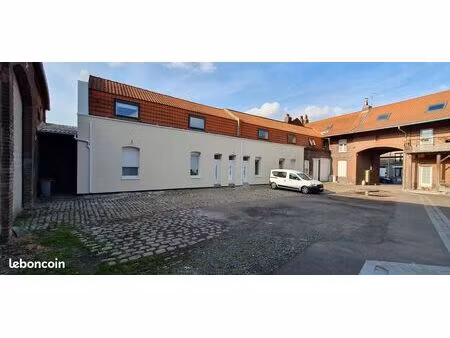 ronchin f2 meublé 42m² avec jardin et parking dans une ferme 740