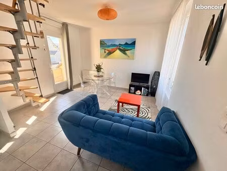 maison meublée t3 50 m2- 2chambres - robien - fibre - jardin - parking gratuit - idéale co