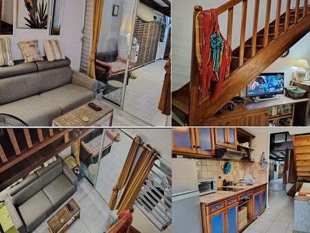 a louer  courte durée - logement f2 mitoyenne duplex meublée et grande terrasse 50 m² – sa