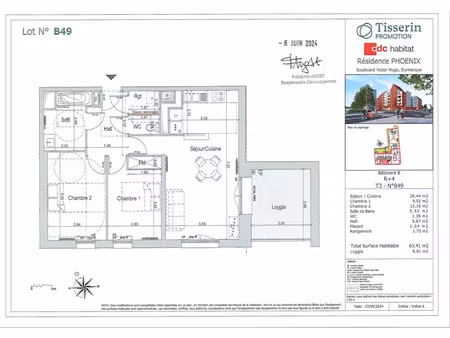 location appartement 3 pièces 63 m² à dunkerque (59140)  795 €