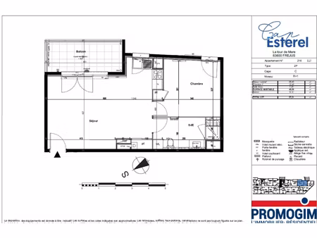 location appartement 2 pièces 49 m² à frejus (83600)  775 €