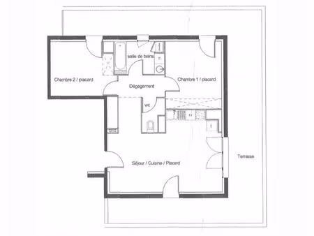 appartement 3 pièces 68 m²