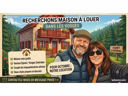 recherche maison à louer — couple sérieux