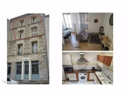 appartement t3 meublé (duplex) centre ville