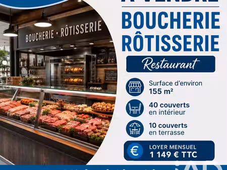 vente boucherie  charcuterie 155 m²