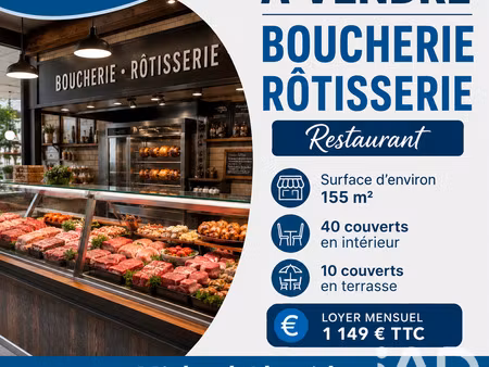 vente boucherie  charcuterie 155 m²