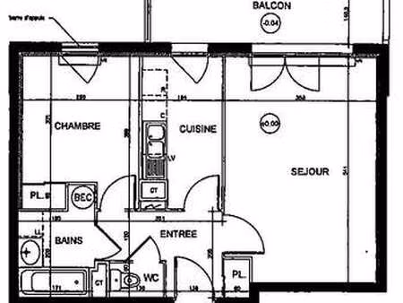 location appartement 2 pièces à nantes pont du cens - petit port (44000) : à louer 2 pièce