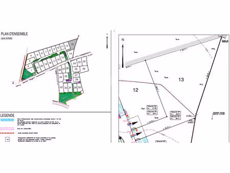 vente terrain  801.00m²  brem