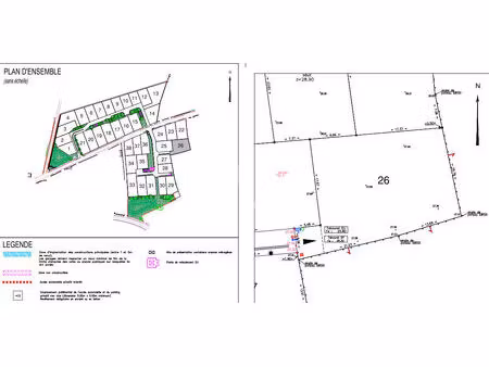 vente terrain  646.00m²  brem