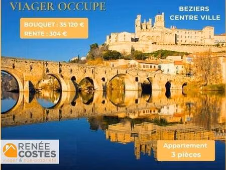 viager occupé - f74 ans - beziers (34500)