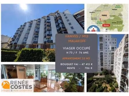 viager occupé - f76-h73 ans - vanves (92170)