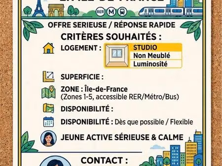 recherche d’un studio à louer