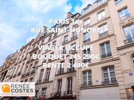 viager occupé - h84 ans - paris (75001)