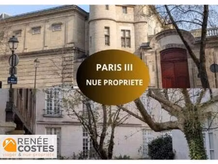 vente en nue propriété - h72-h69 ans - paris (75003)