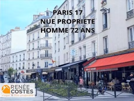 vente en nue propriété - h72 ans - paris (75017)