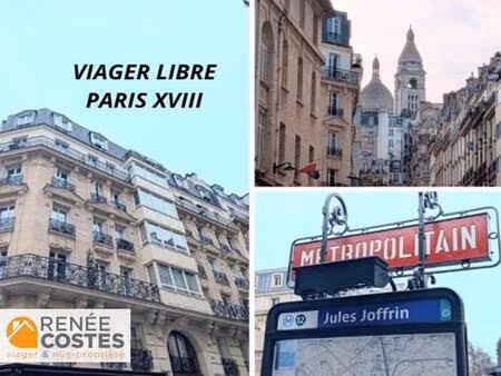 viager libre - h75 ans - paris (75018)