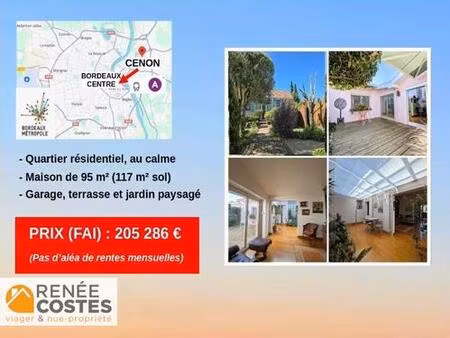 vente en nue propriété - f81 ans - cenon (33150)