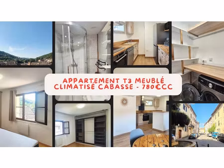 location meublée appartement 3 pièces 63 m² à cabasse (83340)  780 €