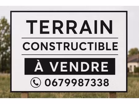 terrain constructible à vendre
