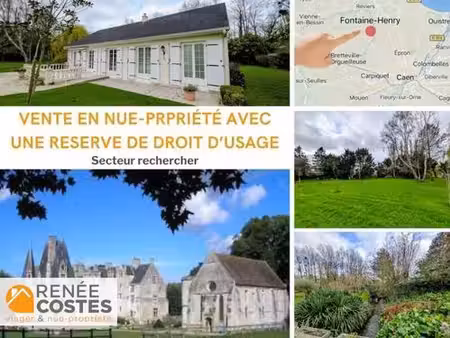 vente en nue propriété - f79-h78 ans - fontaine henry (14610)
