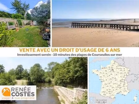 vente en nue propriété - f57-h57 ans - colombiers sur seulles (1