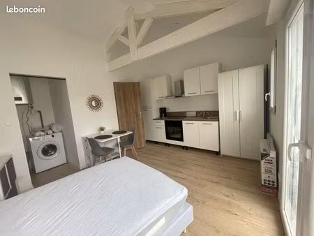 studio meublé 18m² de plain pied en centre-ville de labouheyre