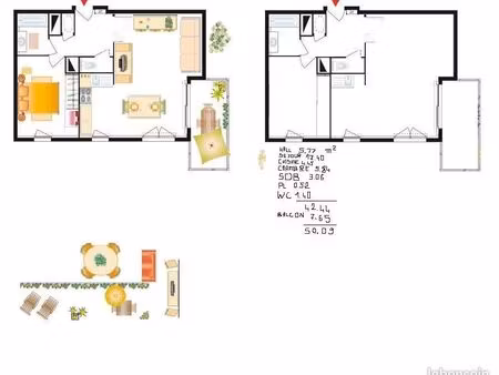 2 pièces appartement à louer 995 pessicart nice