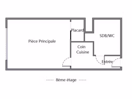 location appartement 1 pièce 20 m² à marseille 5ème (13005)  590 €