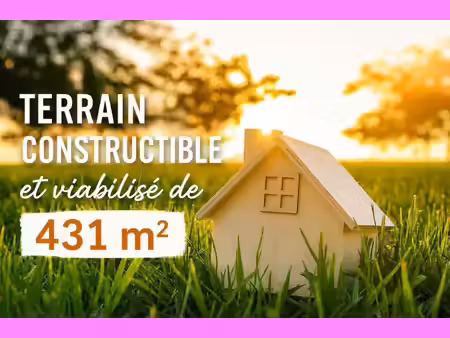 terrain constructible viabilisé à vendre