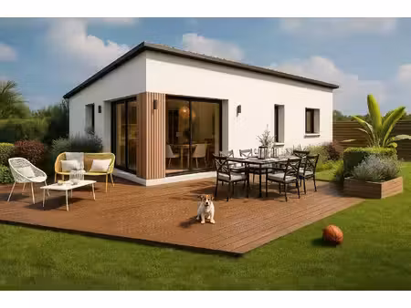 terrain avec maison neuve à vendre