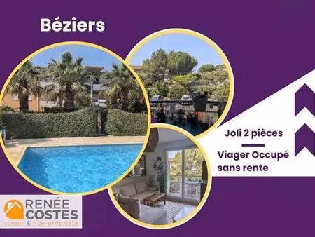 vente en nue propriété - f66 ans - beziers (34500)