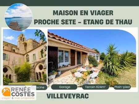 viager occupé - f77-h79 ans - meze (34140)