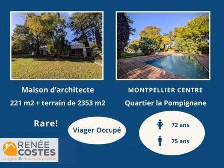 viager occupé - f72-h75 ans - montpellier (34000)