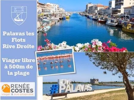 viager libre - f67-h67 ans - palavas les flots (34250)