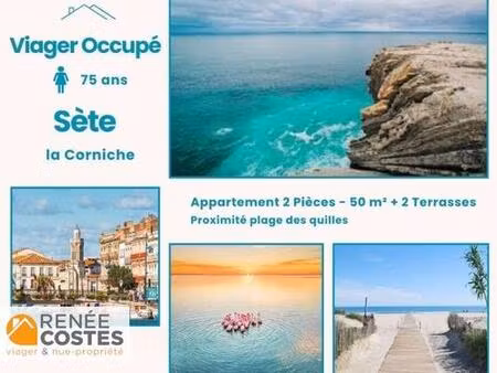 viager occupé - f75 ans - sete (34200)