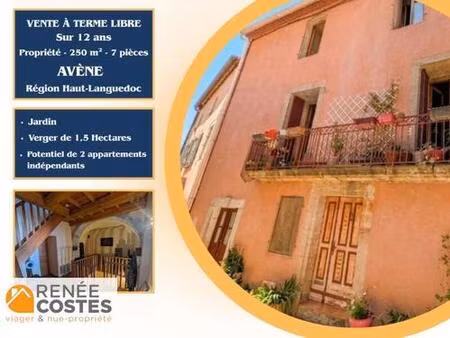 vente à terme libre sur 144 mois - avene (34260)