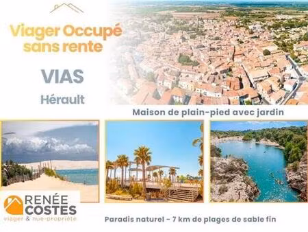 vente en nue propriété - f77-h82 ans - vias (34450)