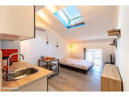 joli studio de 21m2 climatisé et lumineux quartier port - location étudiante