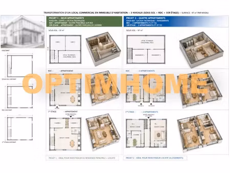 vente immeuble 4 pièces 194 m² à cholet (49300)  199 000 €