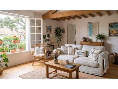 80 m²  3 pièces traversant + 2 balcons  cellier + 2 parkings