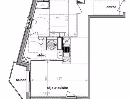 t2 neuf avec balcon et parking à darnetal