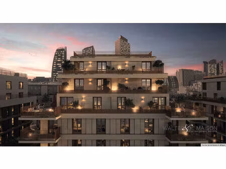 courbevoie  faubourg de l'arche : appartement 4 pièces neuf 75 3m²  balcon 43m² est/sud  r