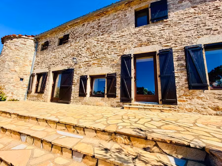 ancienne longère rénovée avec piscine  étang et installation