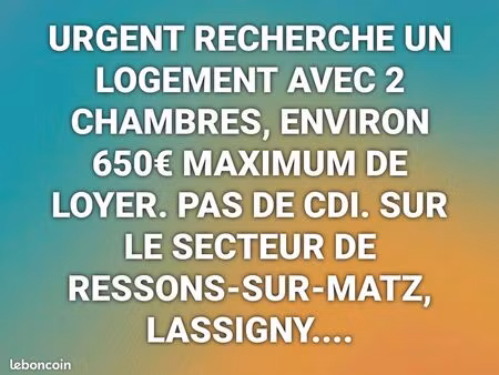 recherche logement avec 2 chambres