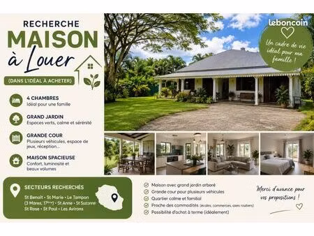 recherche urgente d'une maison dans l'est